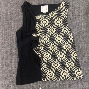 Black and white patterned top